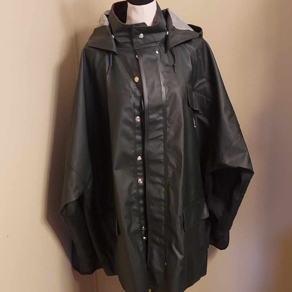 Carhartt C64 GRN PVC Rain Jacket With Corduroy  Collar